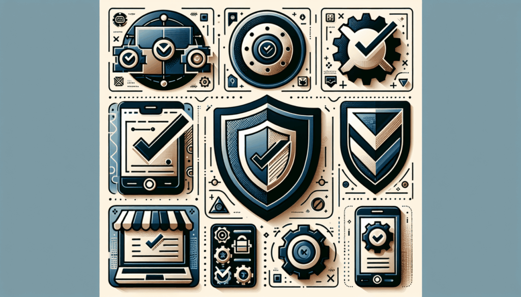 Shields and check mark icons 