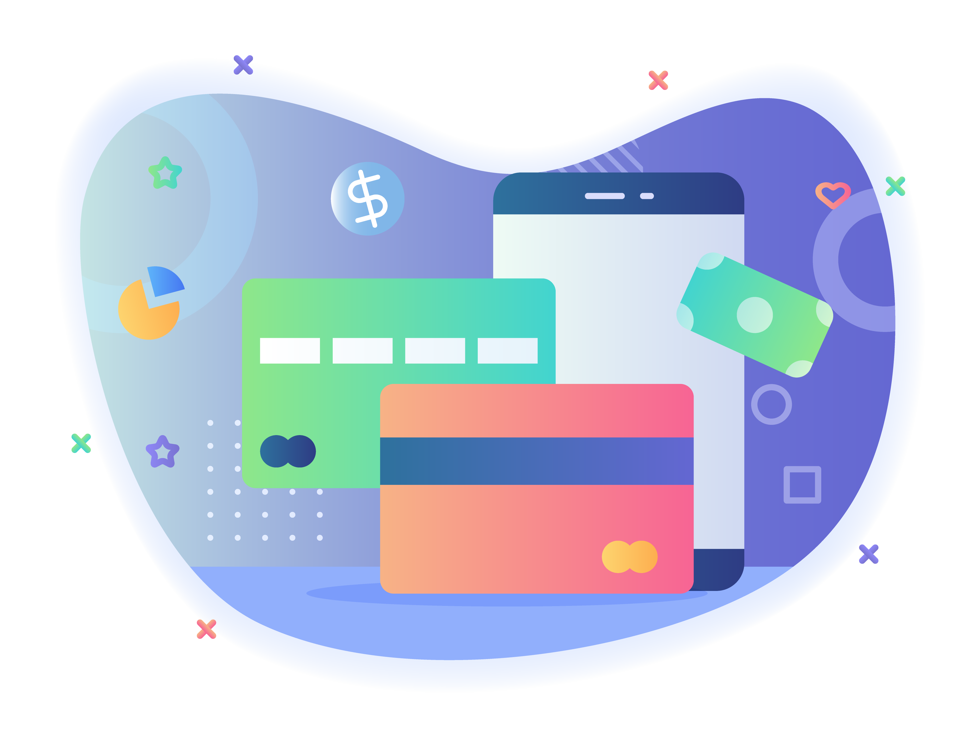 payment-instrument-credit-debit-bank-card-application-smartphone-cashless-transaction-concept-with-flat-style-vector-design