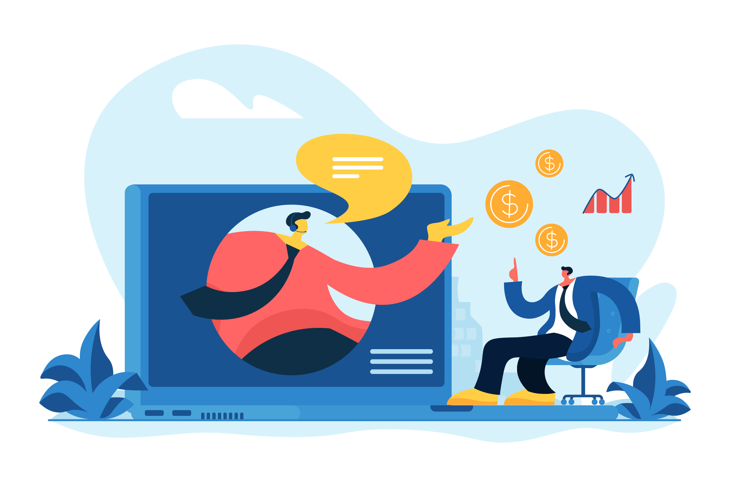 virtual-sales-concept-vector-illustration