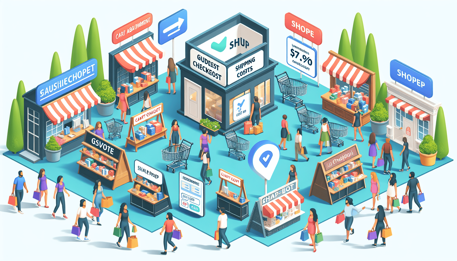 illustration of shoppers 